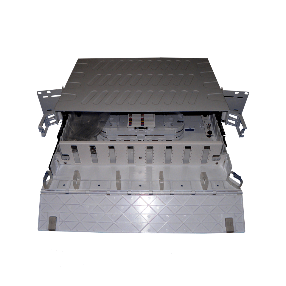 Patch Panel óptico 19" 48 SC simplex, ABS Blanco - Vacío