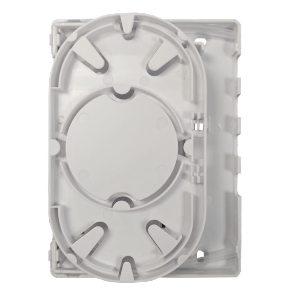 Placa frontal blanca para fibra óptica de 4 puertos sin conectores, caja de 100 unidades