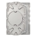 Placa frontal blanca para fibra óptica de 4 puertos sin conectores, caja de 100 unidades