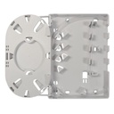 Placa frontal blanca para fibra óptica de 4 puertos sin conectores, caja de 100 unidades