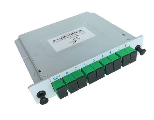 Splitter Óptico de Cassette 1*8 Single Mode SC conector / APC con Caja- Cierre de empalme