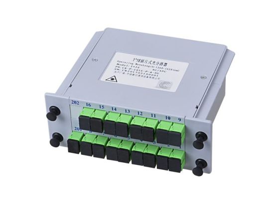[CABLIX-OSP9-06116AC] Optical SPLITTER CASSETTE 1*16 Single Mode SC connector / APC con Caja- Cierre de empalme