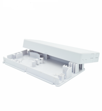 Caja de terminación de fibra óptica NAP ABS Plástico para 04 Fibras (04 SC Simplex) Blanco - Interior - Sin conectores