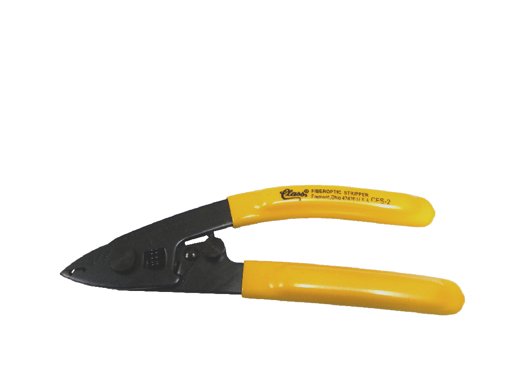 Peladora para Fibra Óptica de 3 orificios, color amarillo