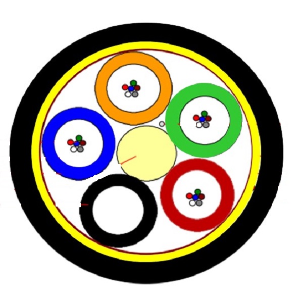 [CABLIX-ADSS-09G652006-SJ100] Adss Cable Óptico G652 9/125 de 6 Hilos - Chaqueta individual / 100mt Span Bobina de 4 KM