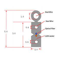 [CABLIX-DCSSF-09G657A2004] [CABLIX-DCSSF-09G657A2004]Cable Drop autosoportado FRP y acero messenger fuerza G657A2 9/125 LSZH 04 FO