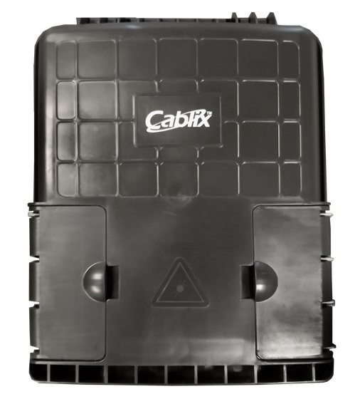 [CABLIX-OTB-0608AOHDK] Caja de terminación ABS Plástica para 8 Cables Drop color Negro Indoor/Outdoor