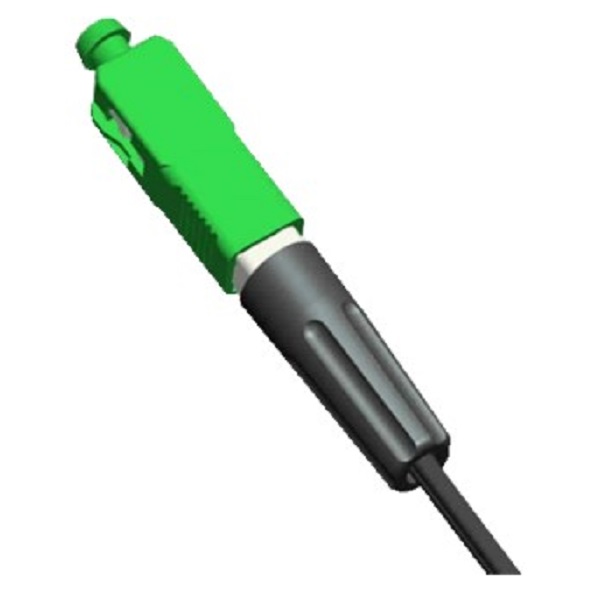 Fast Conector 09/125 SC/APC Simplex para cable plano FTTH 0.9/ 2.0/ 3.0 mm - MOQ/MPQ